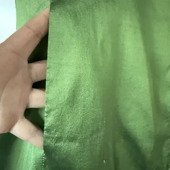 EILEEN FISHER Full Zip Silk Wool Vest M Green Preppy Old Money Coastal Grandma - Picture 7 of 9